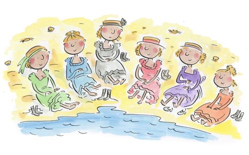 Ladies by the seaside