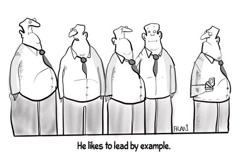 "He likes to lead by example."