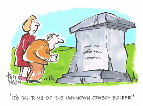"It's the tomb of the unknown cowboy builder."
