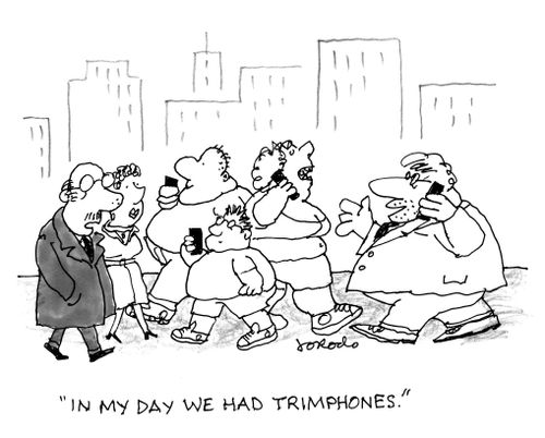 "In my day we had trimphones."