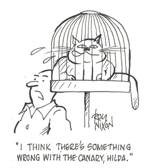 "I think there's something wrong with the canary, Hilda."