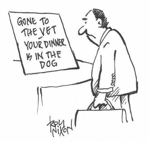 Gone to the Vet - Your Dinner is in the Dog