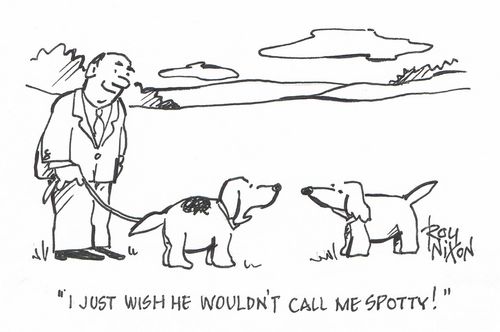 "I just wish he wouldn't call me Spotty!"