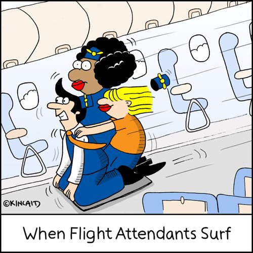 When Flight Attendants Surf