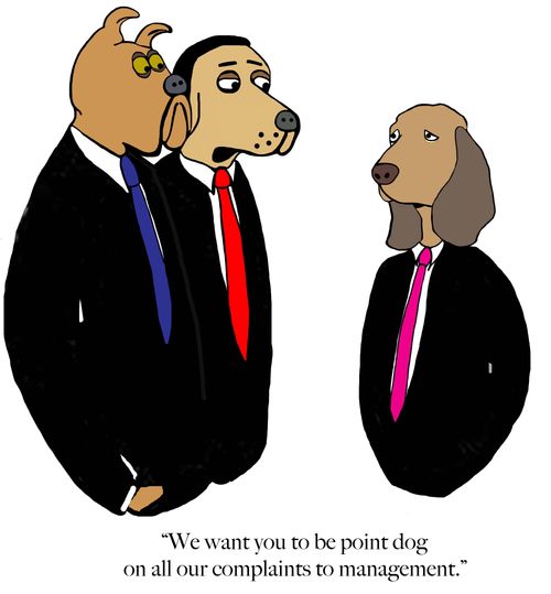 "We want you to be point dog on all our complaints to management."