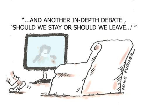 "...And another in-depth debate, 'should we stay or should we leave...'"