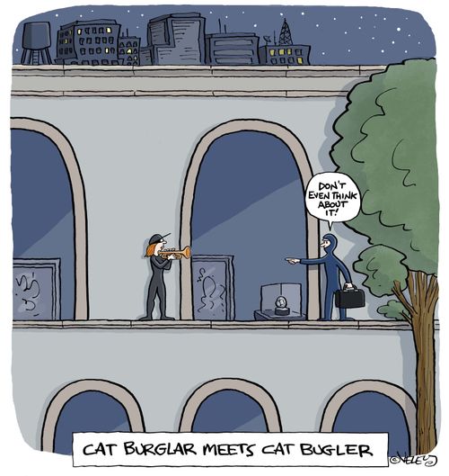 Cat Burglar Meets Cat Bugler