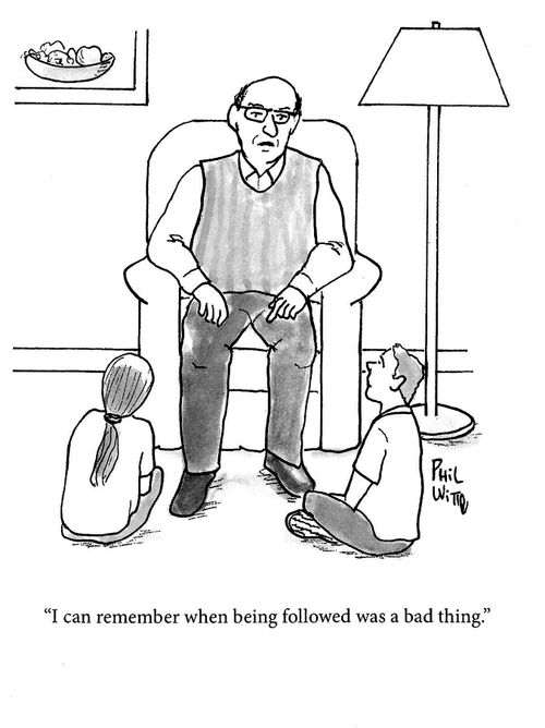 "I can remember when being followed was a bad thing."