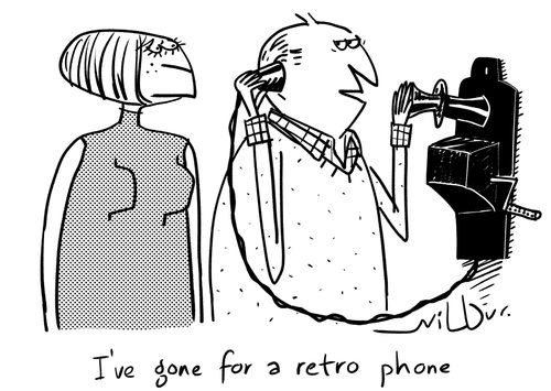 "I've gone for a retro phone."
