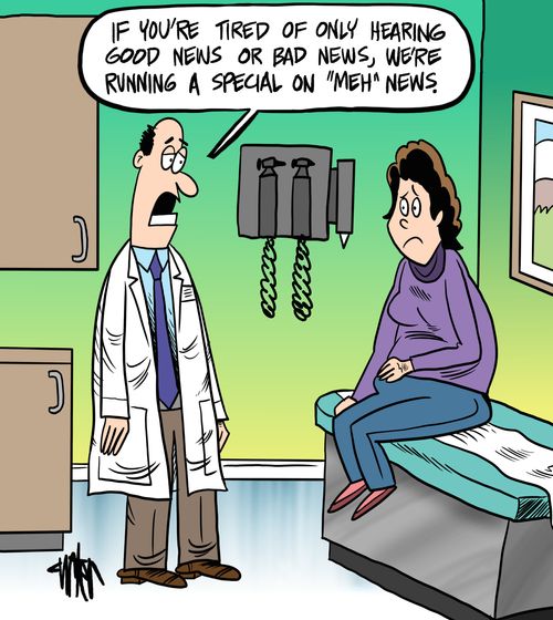 'If you're tired of only hearing good news or bad news, we're running a special on 'meh' news.'