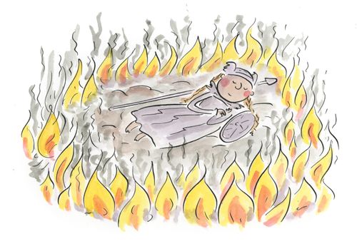 Brunhilde in a ring of fire