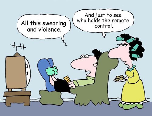 "All this swearing and violence."