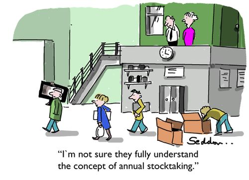 "I'm not sure they fully understand the concept of annual stocktaking."
