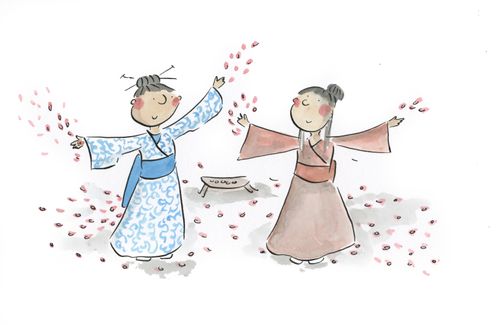 Suzuki and Madam Butterfly scatter petals
