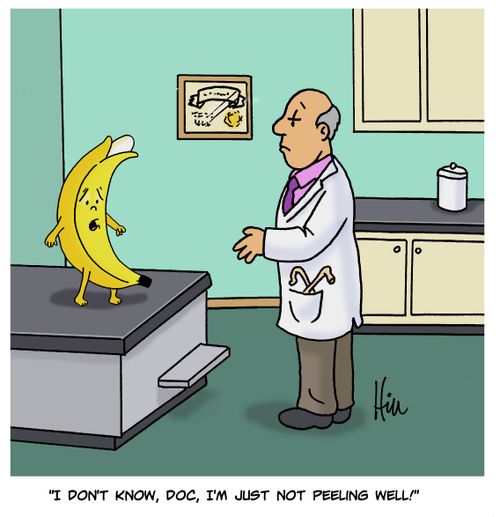 "I don't know, doc, I'm just not peeling well!"