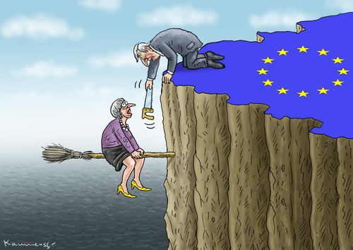 Theresa May Visits Jean-Claude Juncker