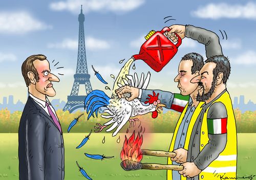 Italian Yellow Vests In Paris