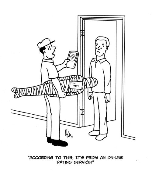"According to this, it's form an on-line dating service!"