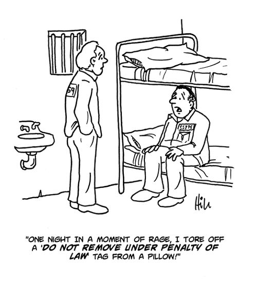 "One night in a moment of rage, I tore off a 'Do Not Remove Under Penalty Of Law' tag from a pillow!"