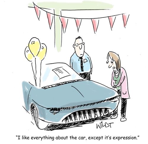 "I like everything about the car except it's expression."