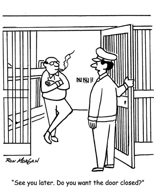 "See you later. Do you want the door closed?'