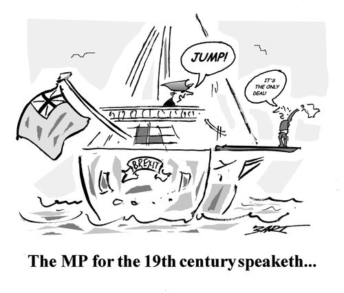 The MP for the 19th century speaketh. . .