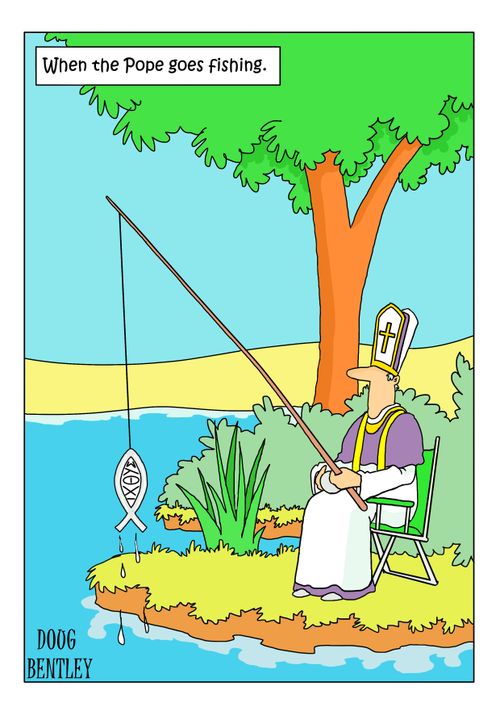 When the Pope goes fishing.