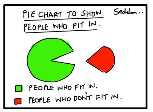 Pie Chart To Show People Who Fit In.