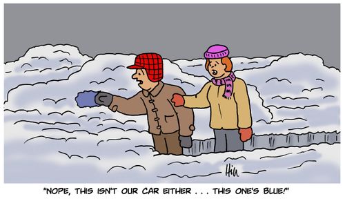 "Nope, this isn't our car either. . . this one's blue!"