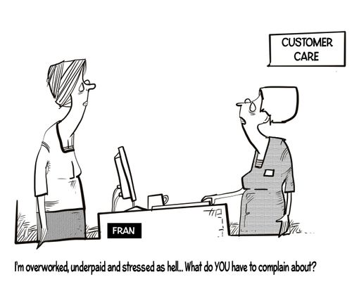 "I'm overworked, underpaid and stressed as hell. . . What do you have to complain about?"