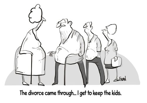 "The divorce came through . . . I get to keep the kids."