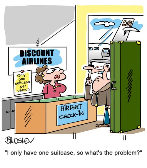 "I only have one suitcase, so what's the problem?"