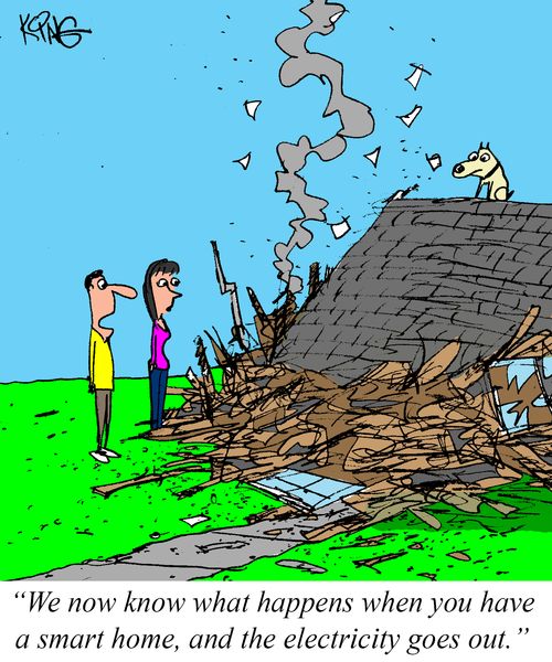 "We now know what happens when you have a smart hone, and the electricity goes out."