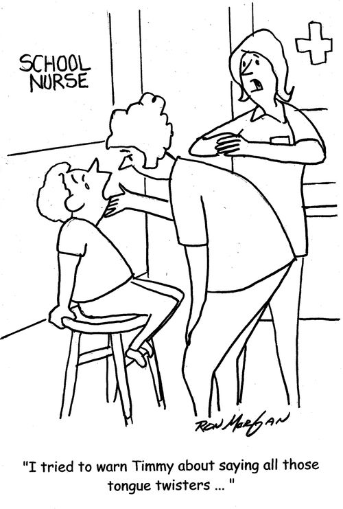 "I tried to warn Timmy about saying all those tongue twisters ... "
