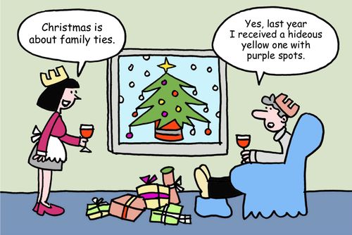 "Christmas is about family ties." 