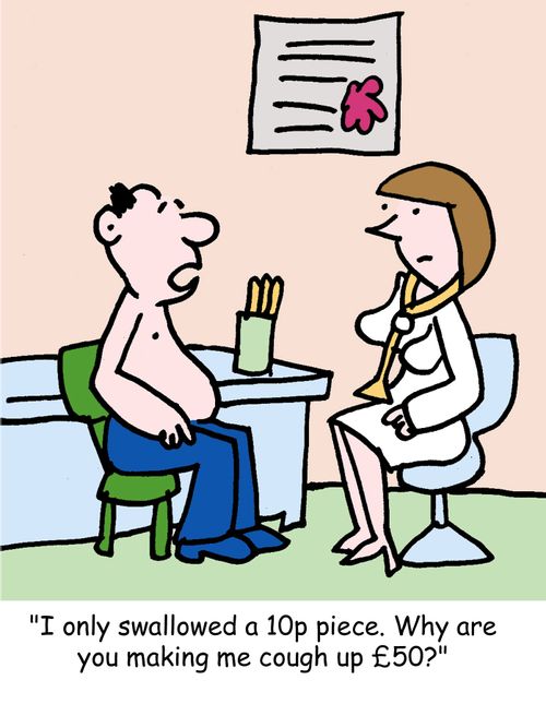 "I only swallowed a 10p piece. Why are you making me cough up £50?"