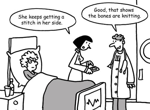 "She keeps getting a stitch in her side."