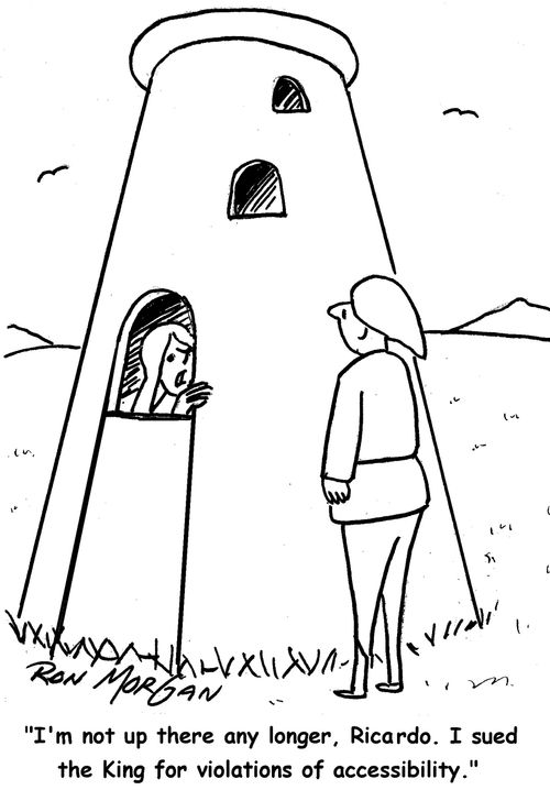 "I'm no up there any longer , Ricardo. I sued the King for violations of accessibility."
