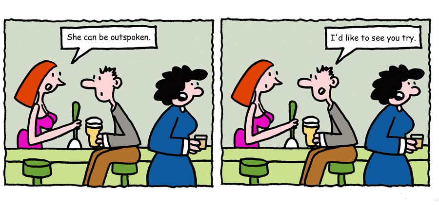 "She can be outspoken."