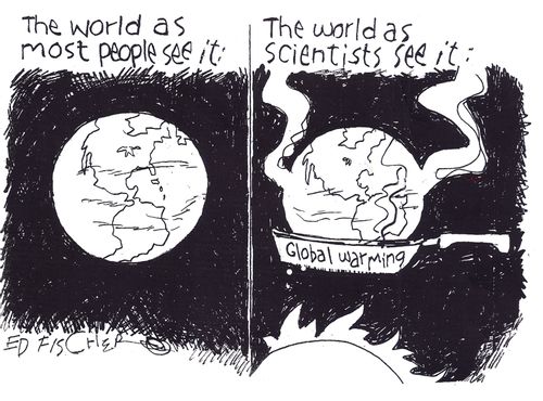 The world as most people see it. .  The world as scientists see it.