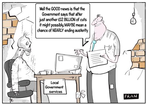 "Well the good news is that the government says that after just another 12 billion of cuts it might be possible maybe mean an end to austerity."