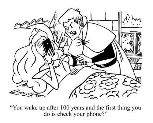 "You wake up after 100 years and the first thing you do is check your phone?"