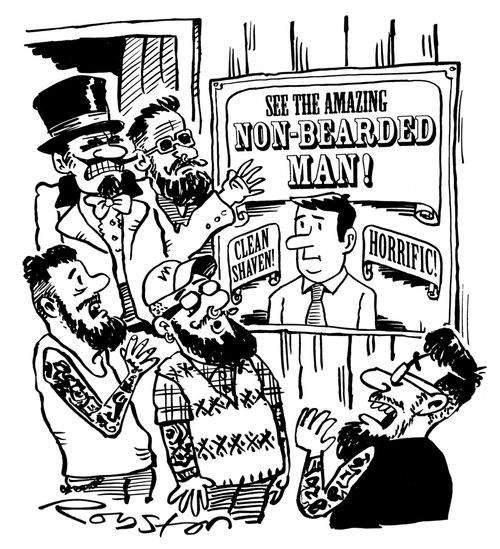 See the amazing non-bearded man!