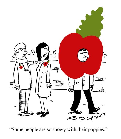 "Some people are so showy with their poppies."