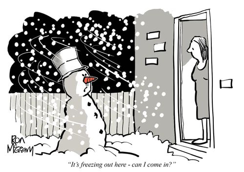 "It's freezing out here - can I come in?"