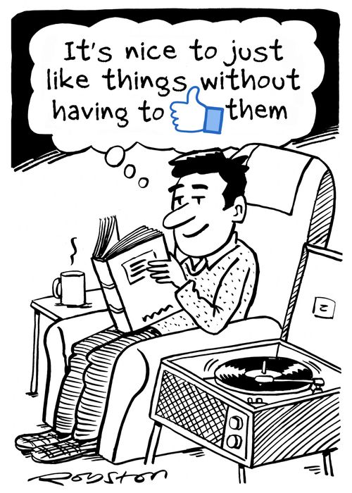 "It's nice to just like things without having to LIKE them."