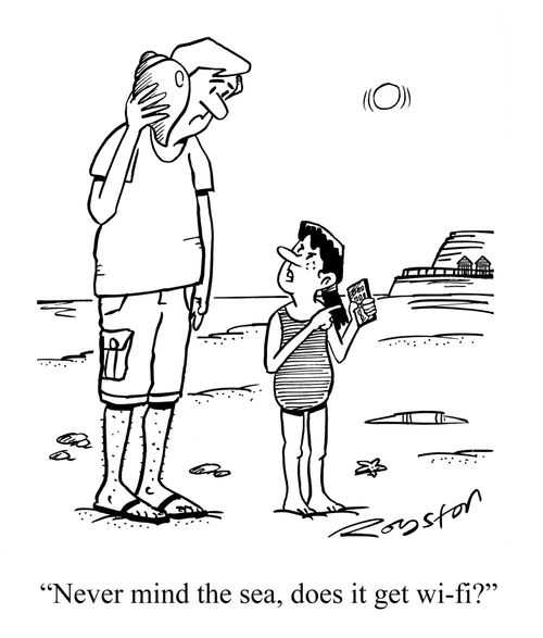 "Never mind the sea, does it get wi-fi?"