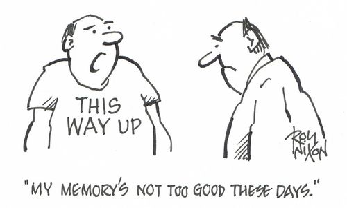 "My memory's not too good these days."