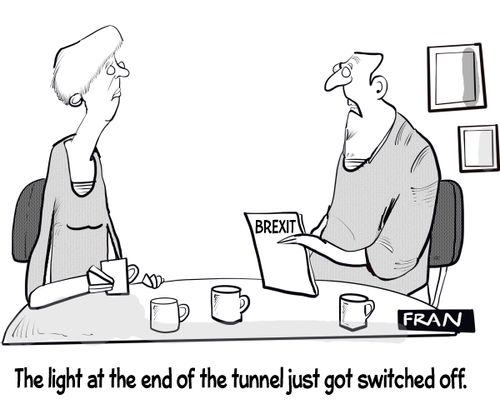 "The light at the end of the tunnel just got switched off!"