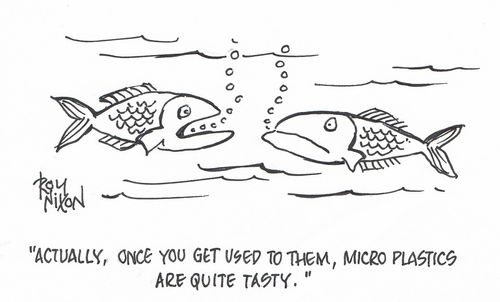 "Actually, once you get used to them, micro plastics are quite tasty."
